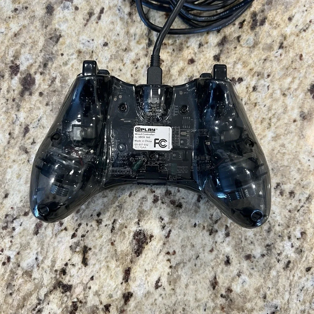 Microsoft Xbox 360 @PLAY (At Play) Wired Clear Smoke Controller